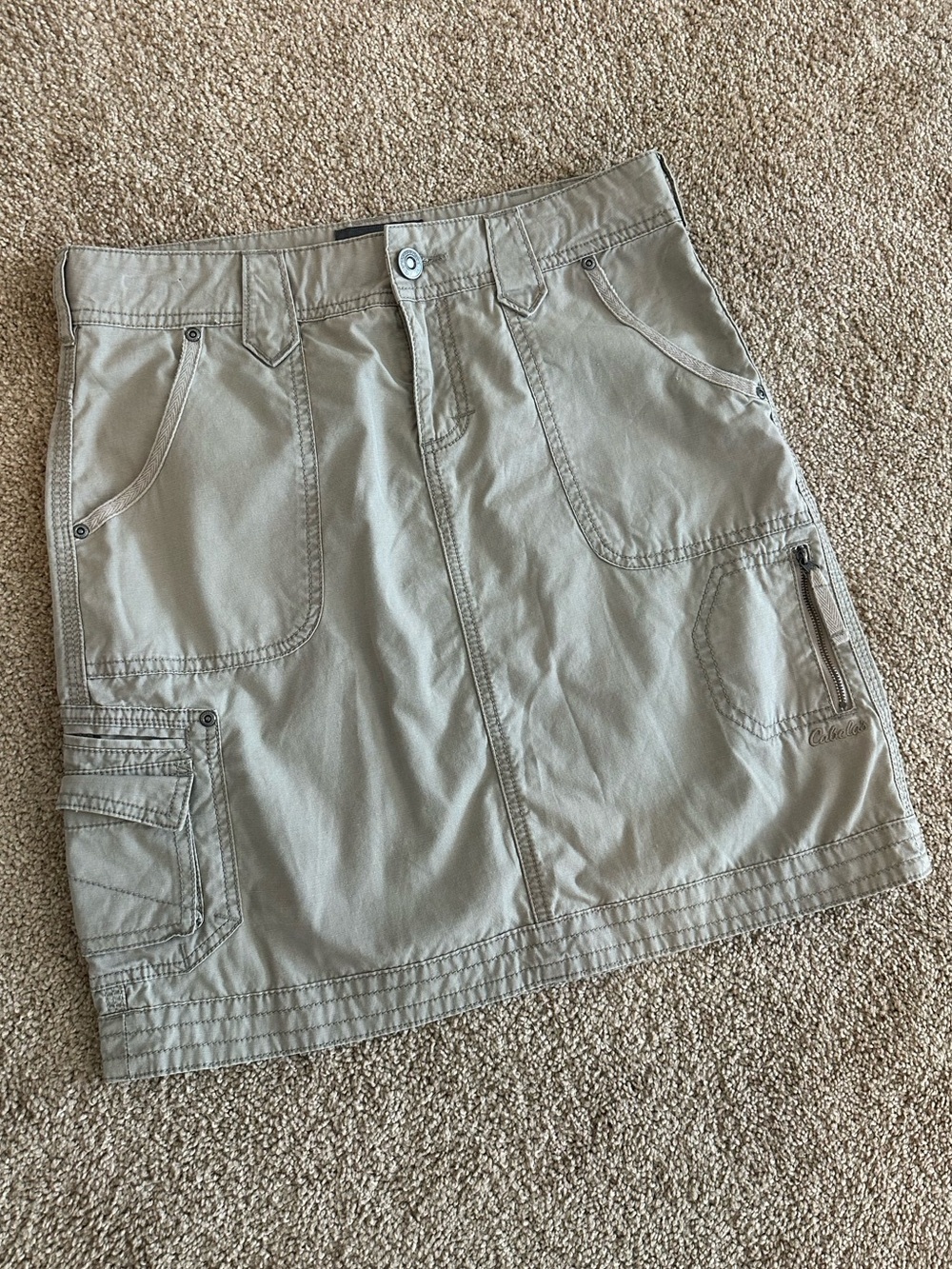 Cabela's Light Khaki Cargo Mini Skirt